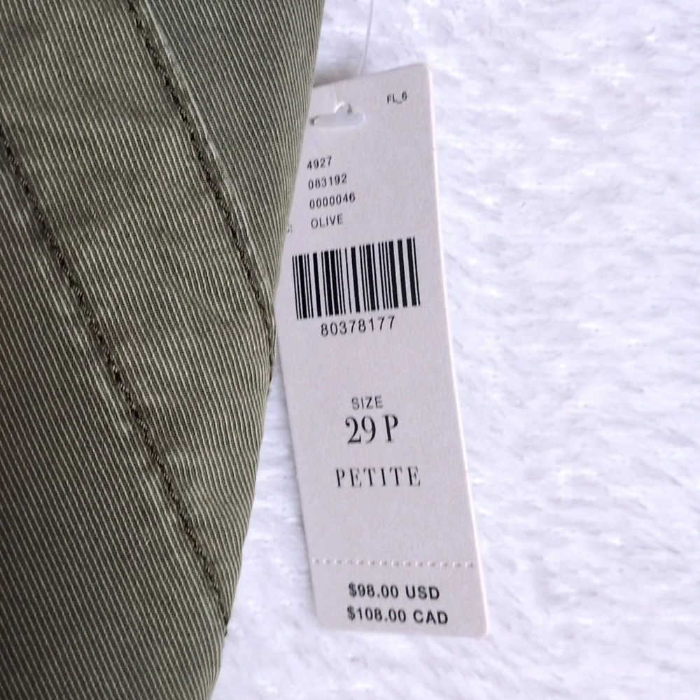 PILCRO Anthropologie Womens Olive Green Waist 29 Petite - Picture 7 of 10